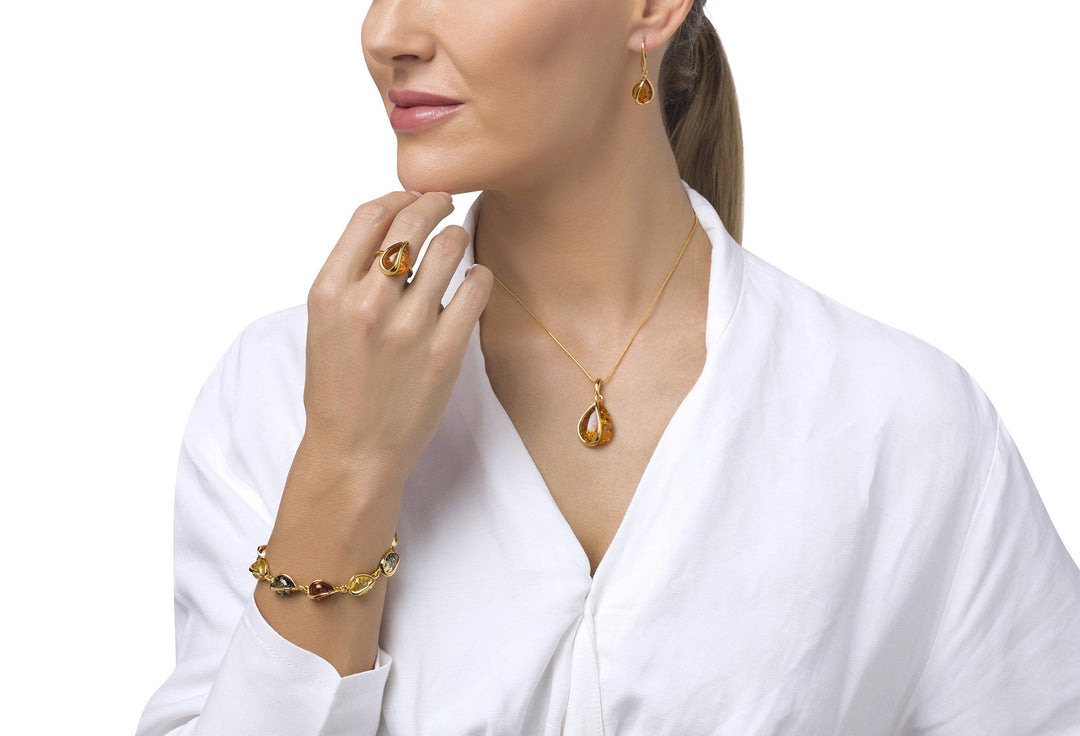 Amber Droplets Bracelet