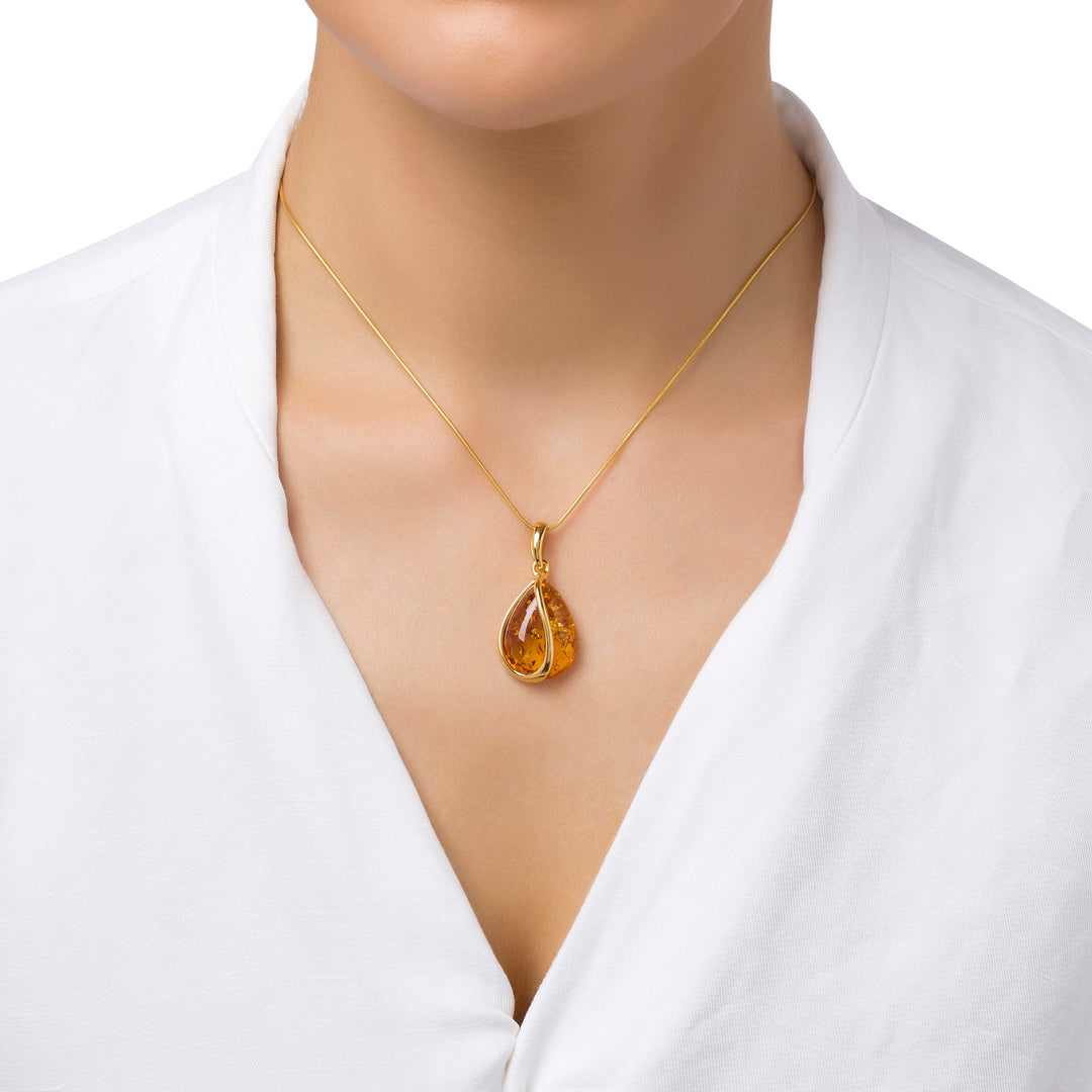 Amber Droplets Pendant