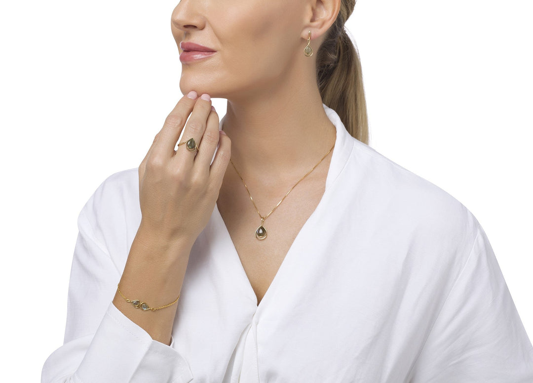 Morning Dew Hazy Grey Drop Earrings