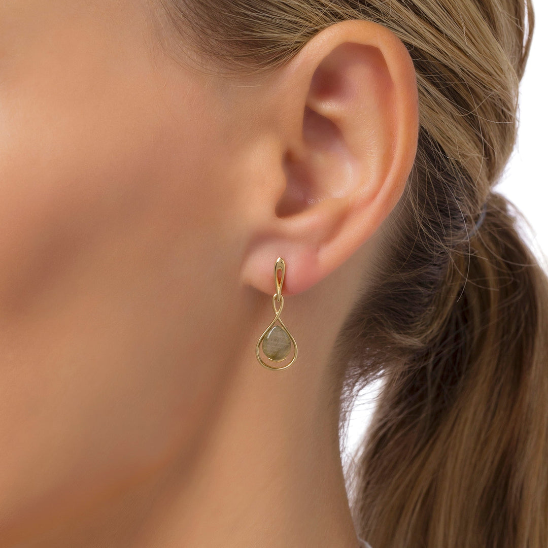Morning Dew Hazy Grey Drop Earrings