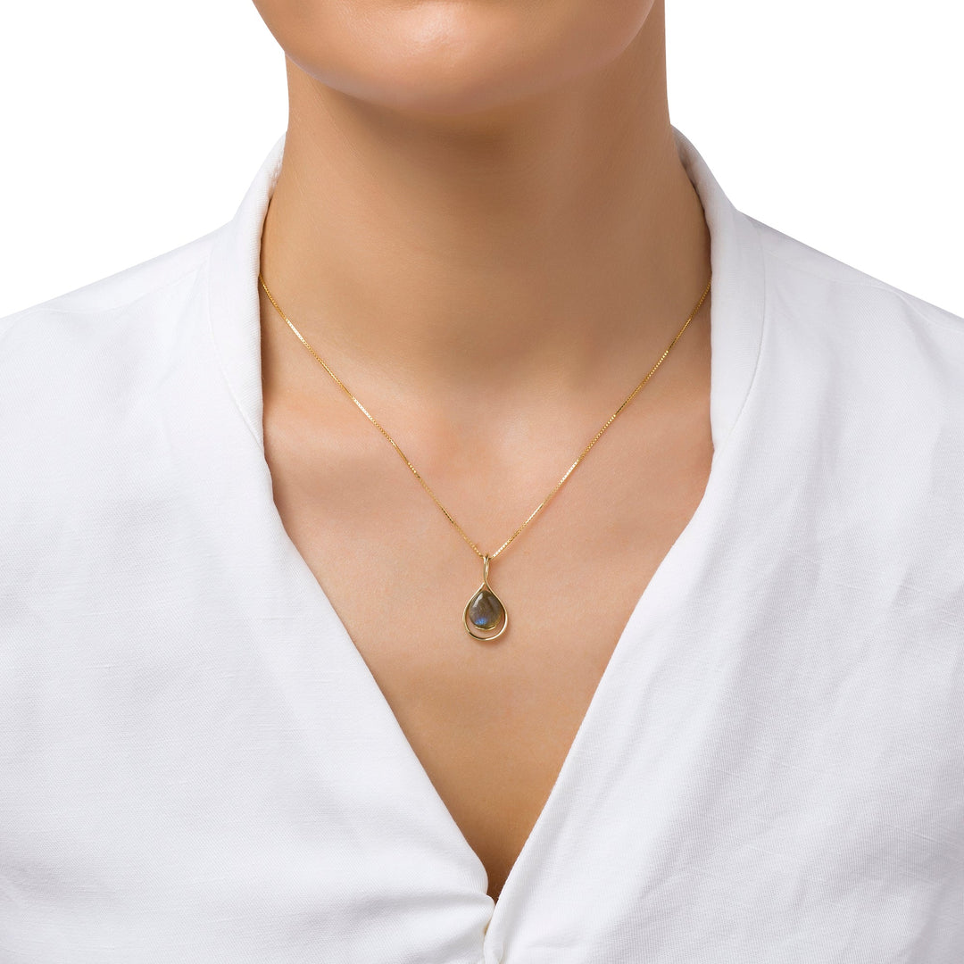 Morning Dew Hazy Grey Drop Pendant