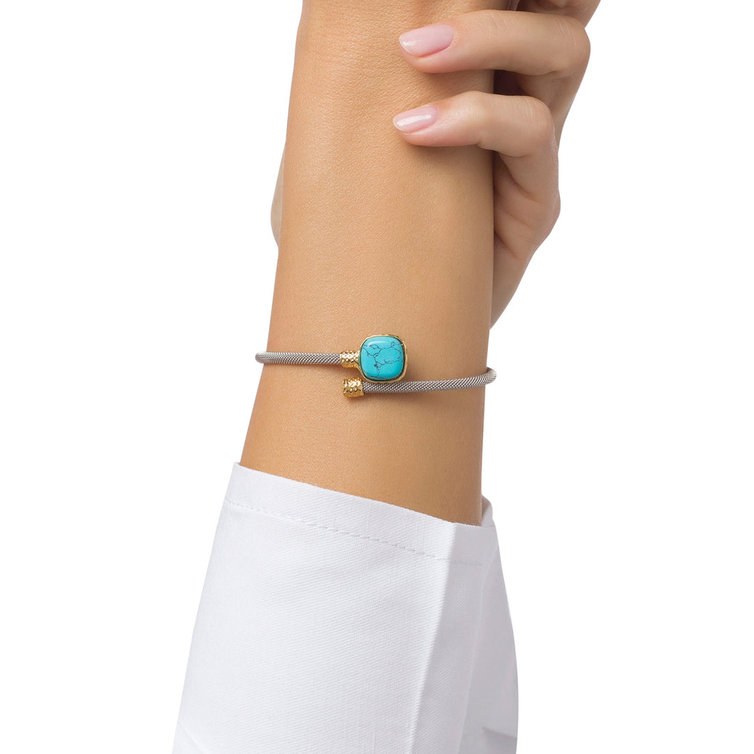 Wrapped Cuff Turquoise Bracelet