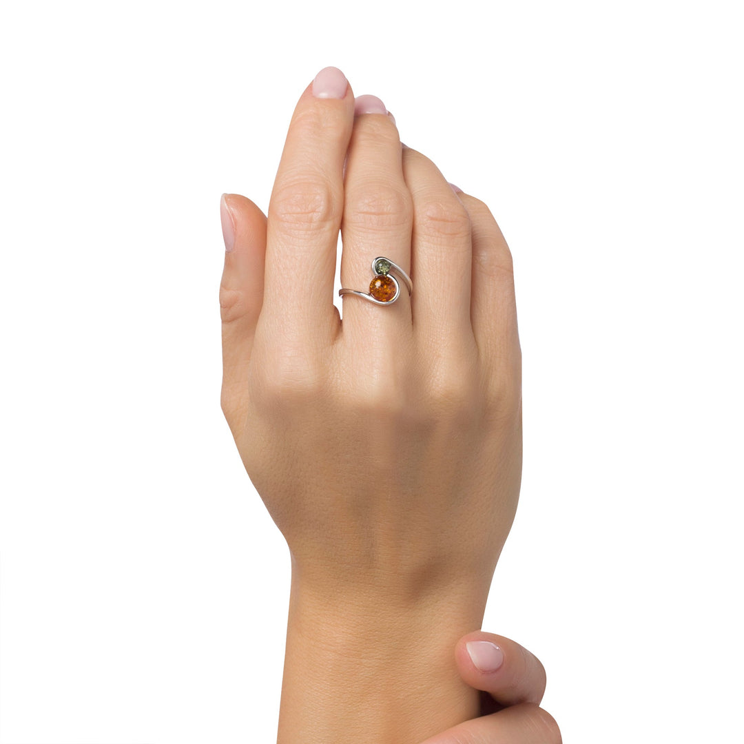 Duo Twist Honey Ring