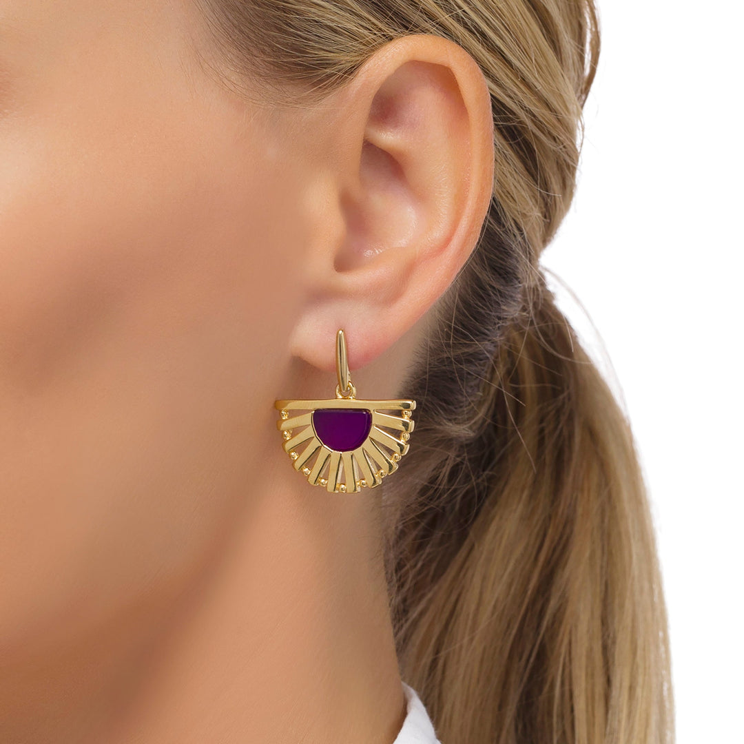 Peacock Purple Earrings
