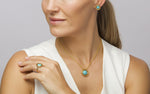 Load image into Gallery viewer, Golden Web Turquoise Ring
