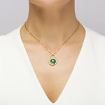Load image into Gallery viewer, Flower Garland Deep Green Pendant