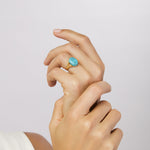 Load image into Gallery viewer, Eye of Turquoise Ring