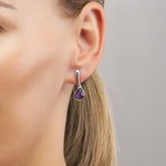 Load image into Gallery viewer, Morning Dew Purple Earrings