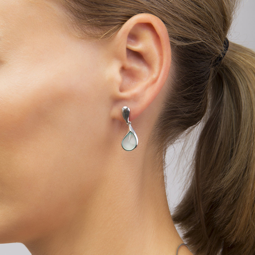 Morning Dew Pink & Aqua Earrings