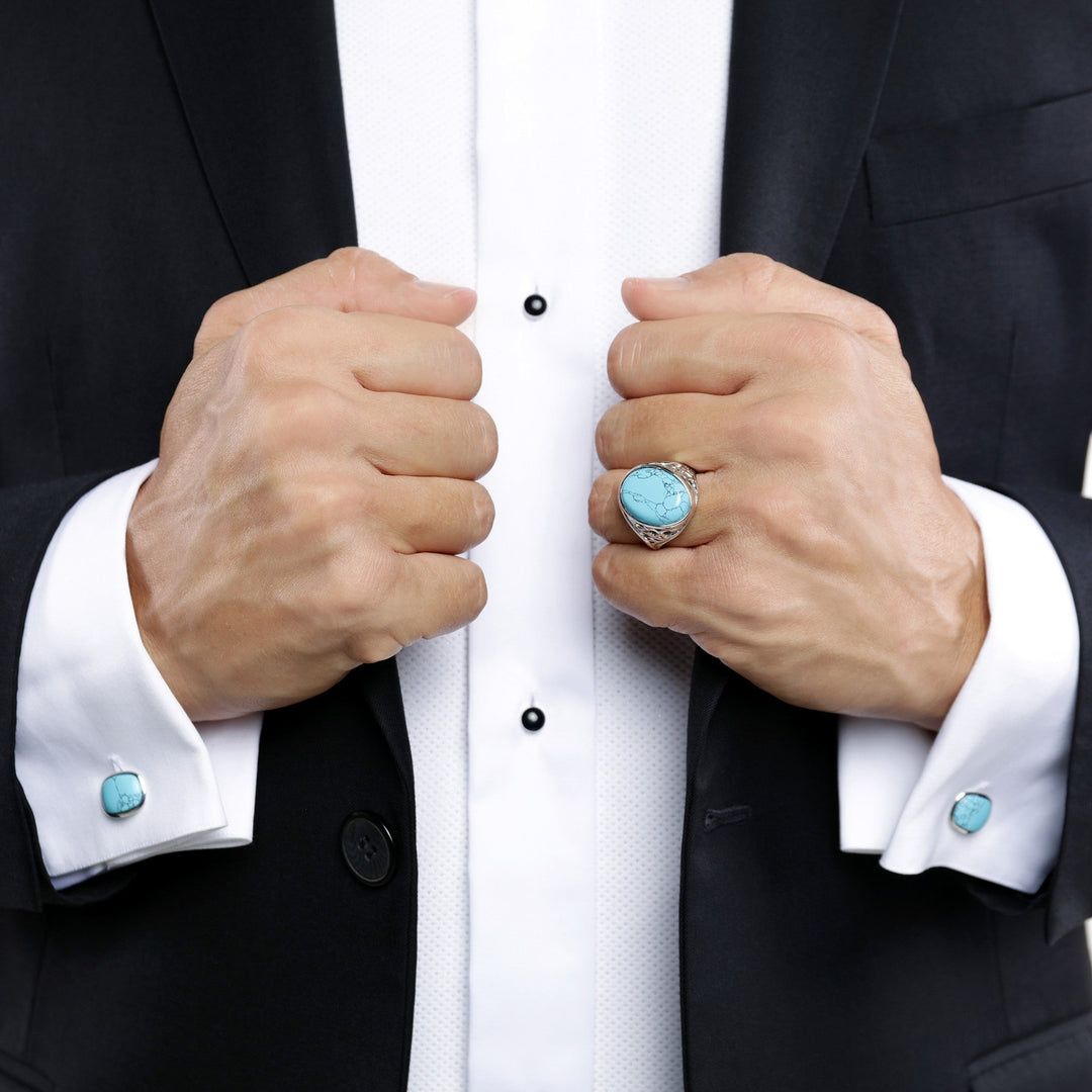 Cliff Oval Turquoise Ring