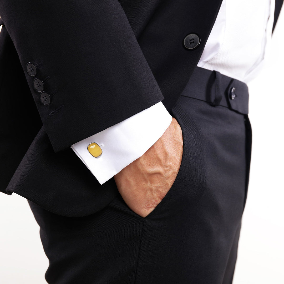 Cliff Antique Amber Cufflinks