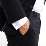 Load image into Gallery viewer, Cliff Turquoise Cufflinks