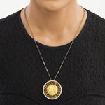Load image into Gallery viewer, Edens Circle, White Amber Necklace