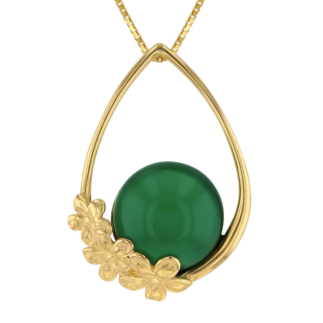 Flower Garland Deep Green Pendant