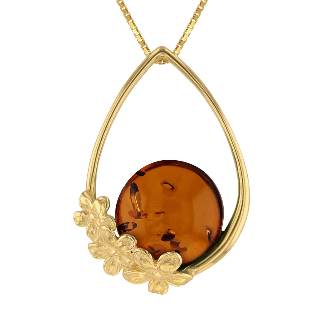 Flower Garland Honey Pendant