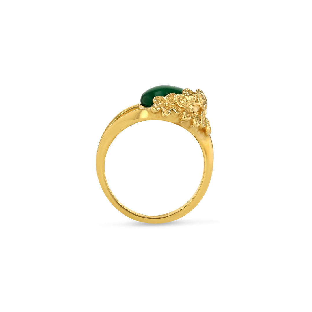 Flower Garland Deep Green Ring