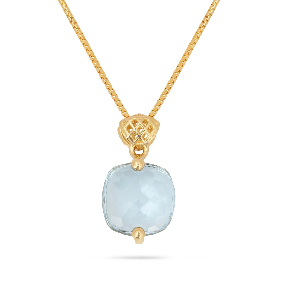 Wisiorek Frozen Lake Square Cut Blue