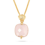 Charger l'image dans la galerie, Pendentif rose taille carrée Frozen Lake