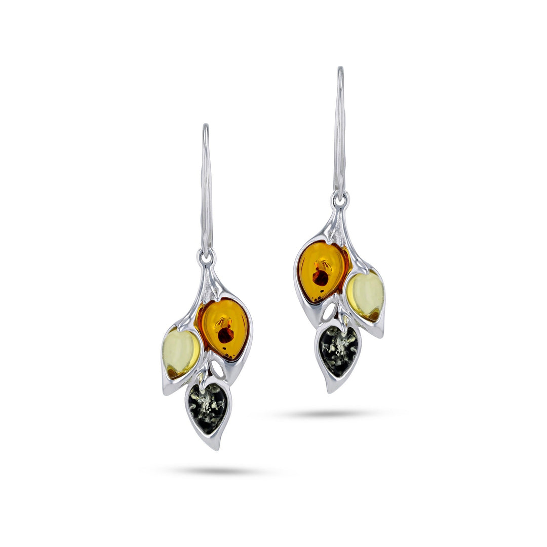 Ash Leaf Tricolor Earrings