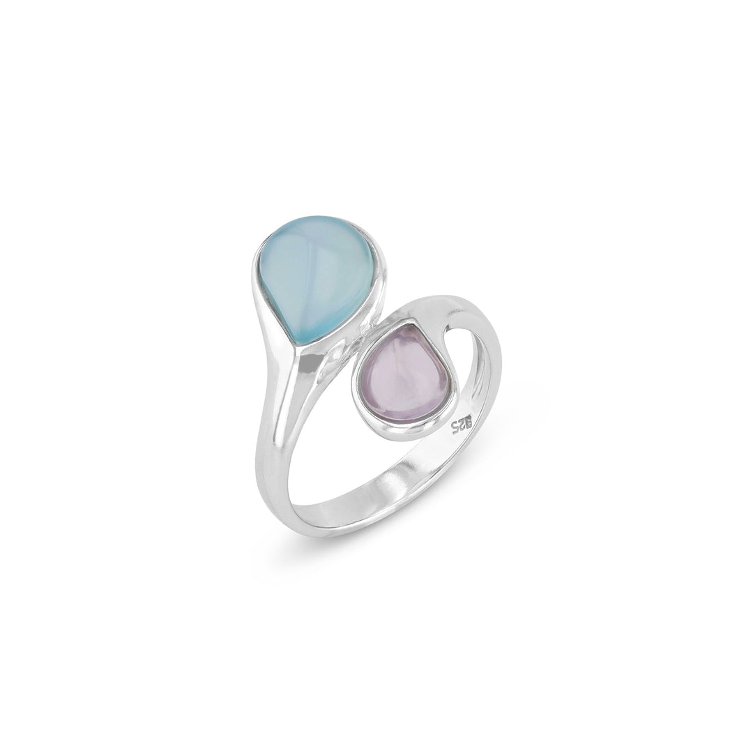 Morning Dew Pink & Aqua Ring
