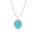 Load image into Gallery viewer, Oval Amulet Turquoise Pendant