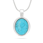 Load image into Gallery viewer, Oval Amulet Turquoise Pendant