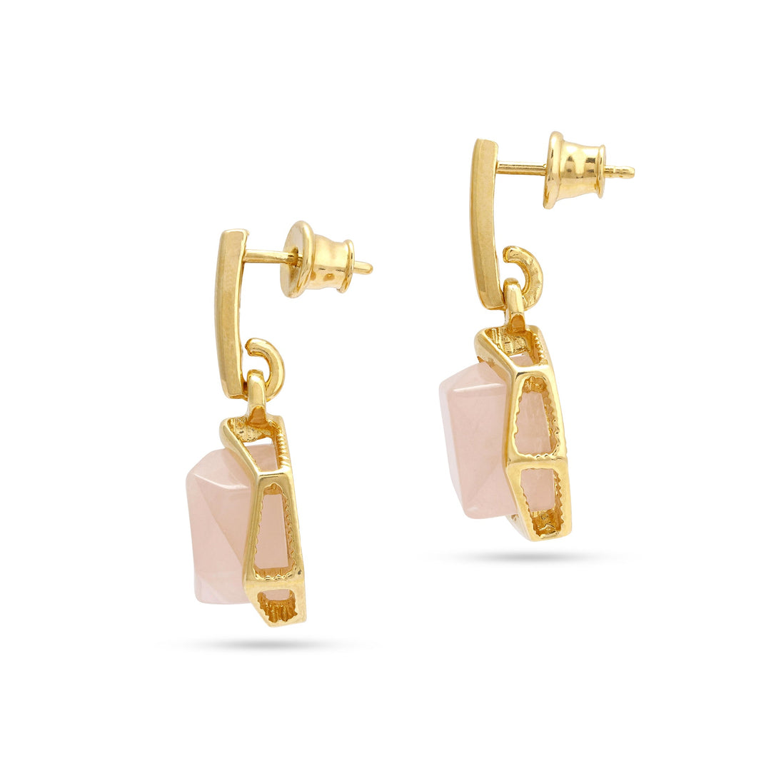 Raw Cut Hazy Pink Earrings