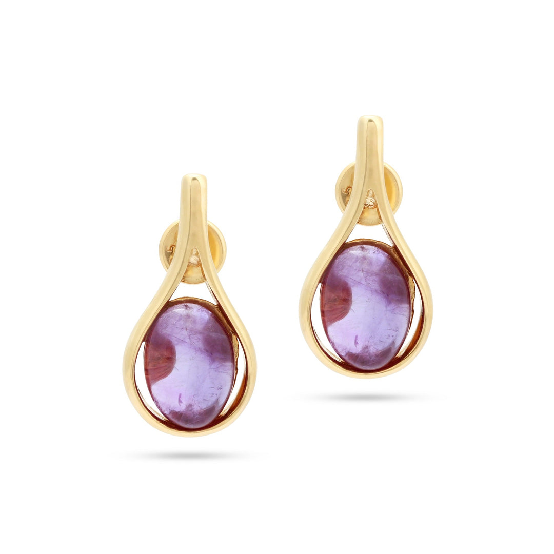 Morning Dew Pink & Purple Earrings