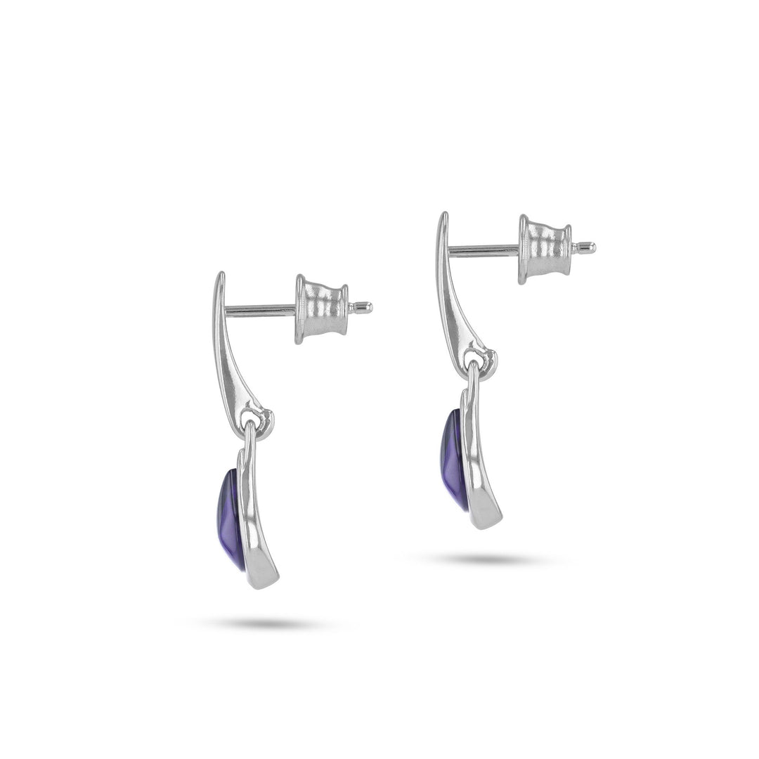 Morning Dew Purple Earrings