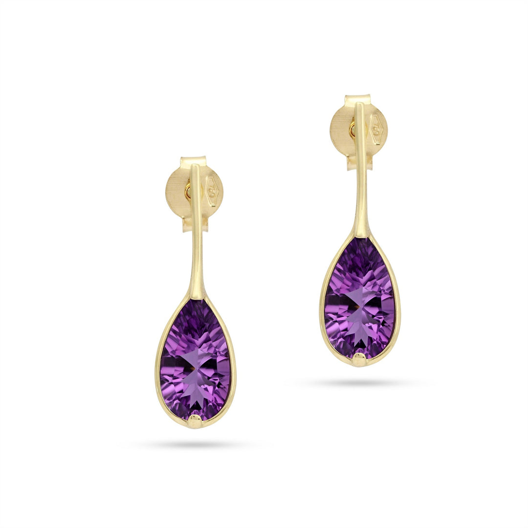 Purple Ice Drop Cut Earrings