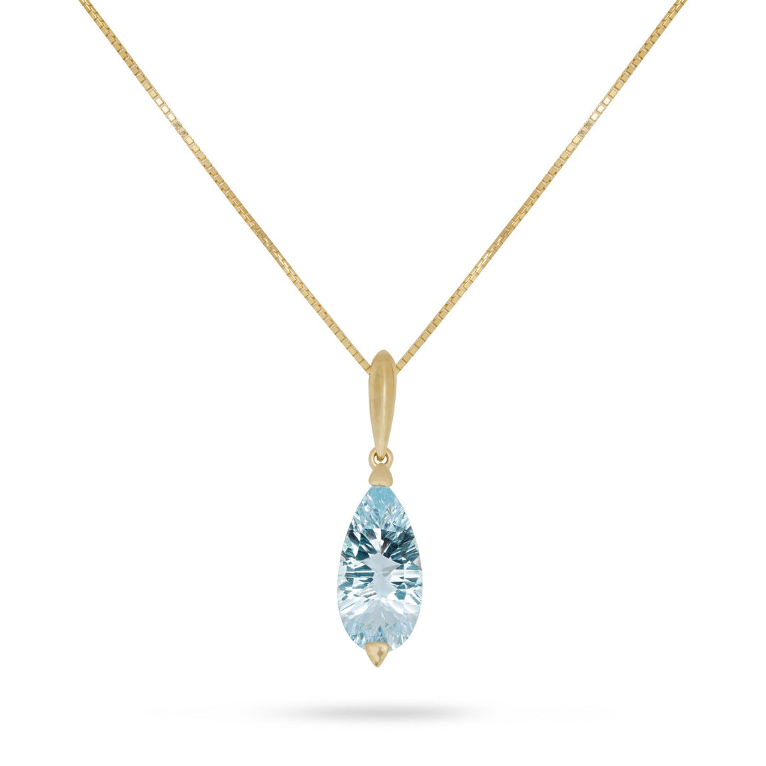 Glacier Drop Cut Blue Pendant