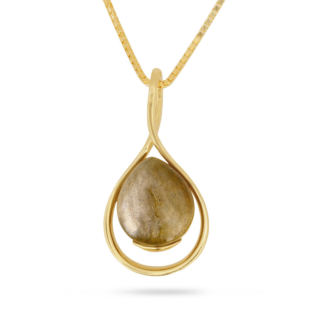 Morning Dew Hazy Grey Drop Pendant