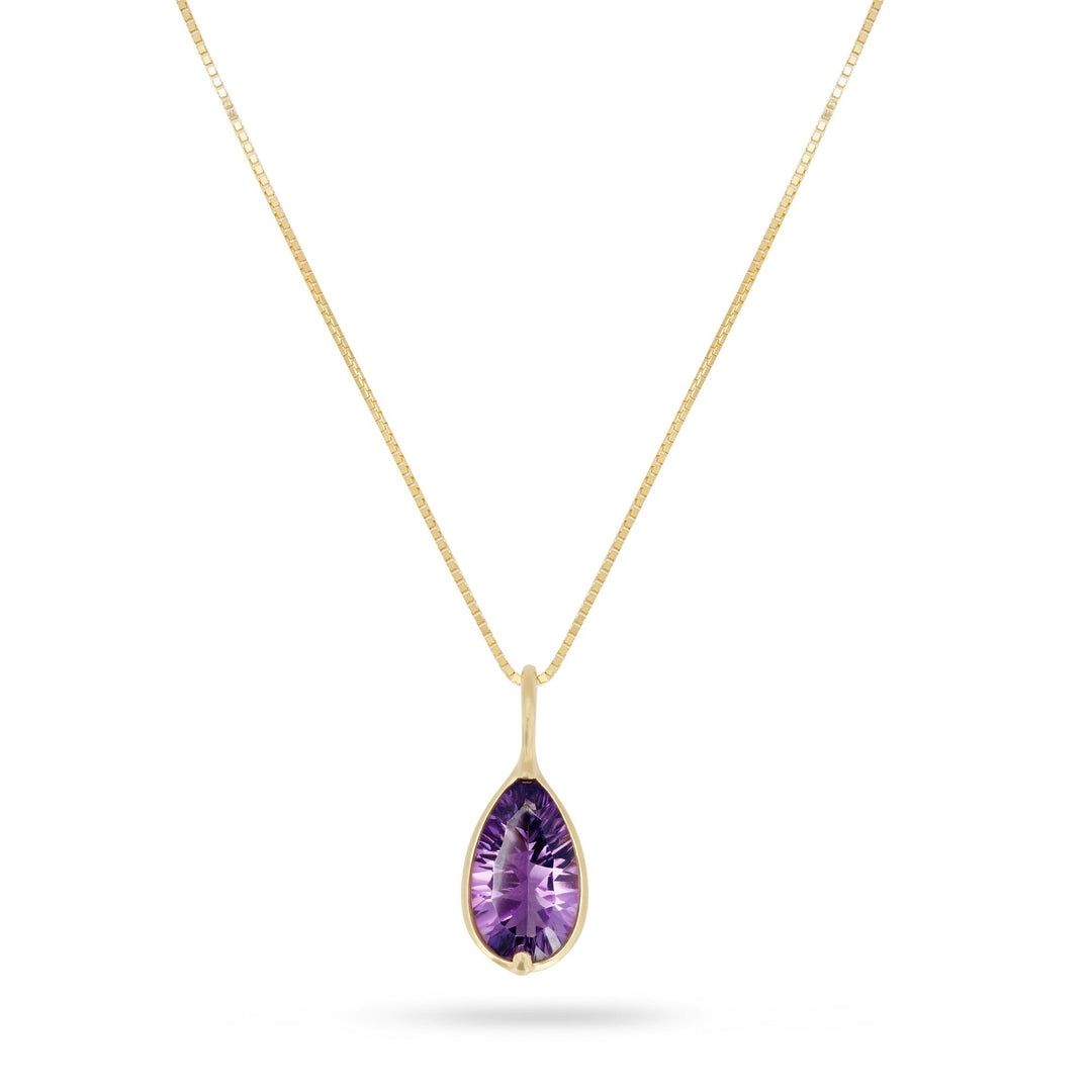 Purple Ice Drop Cut Pendant