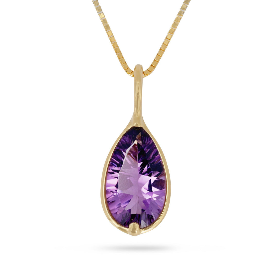 Purple Ice Drop Cut Pendant