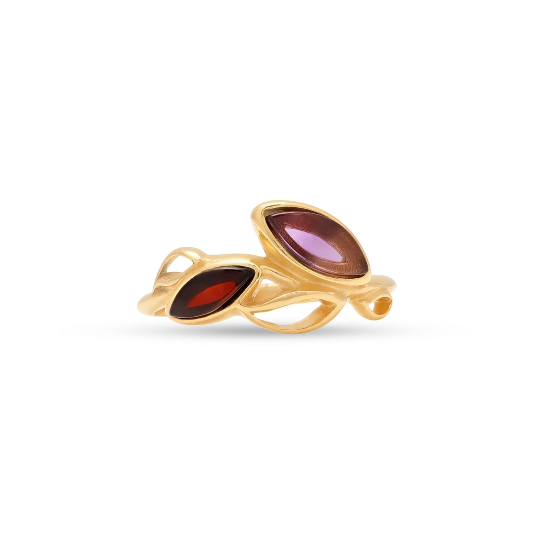 Leaf Circle Purple Ring