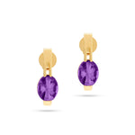 Load image into Gallery viewer, Purple Ice Round Cut Earrings