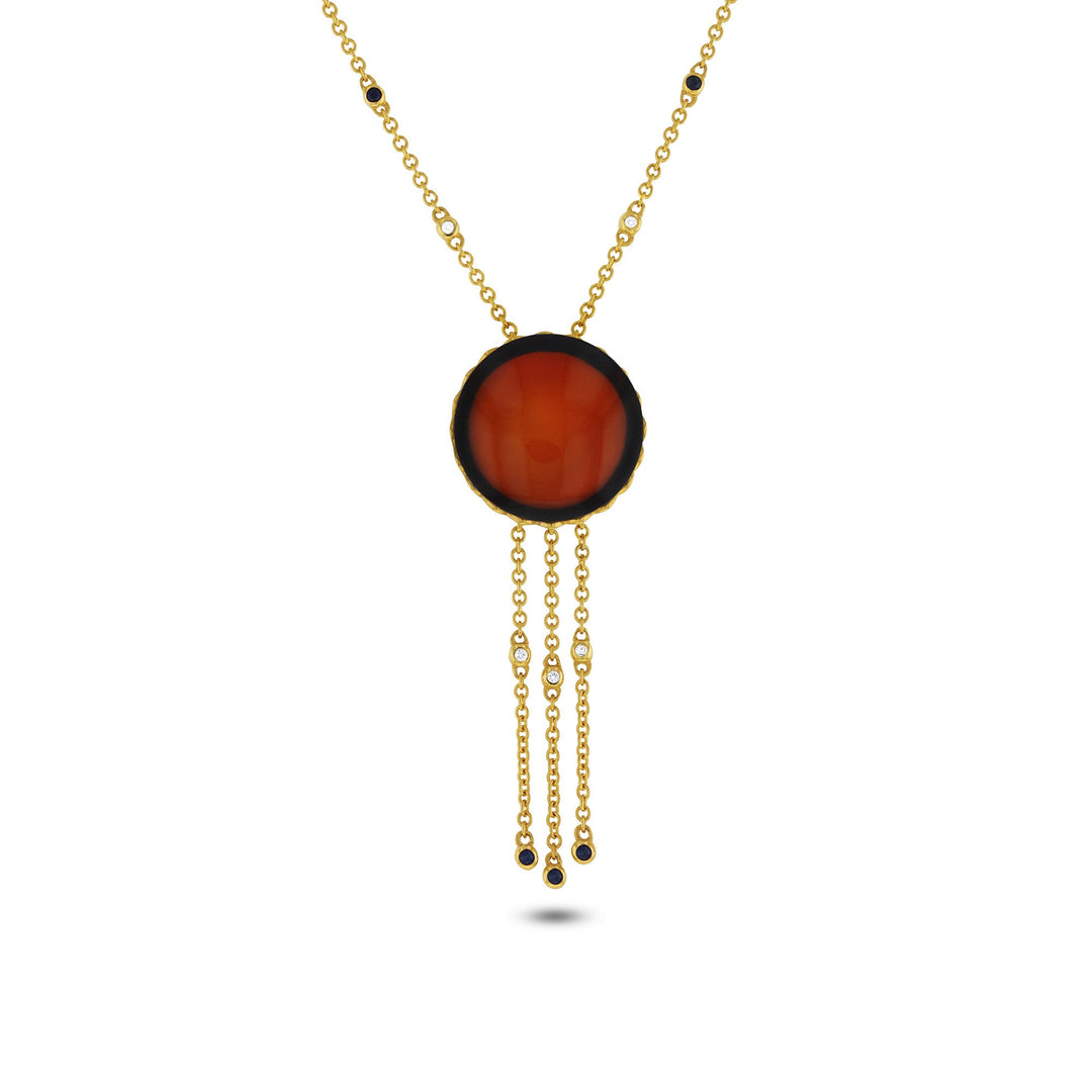 Starburst Amulette Cherry Amber Necklace