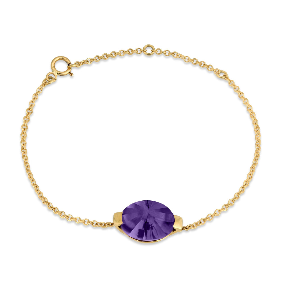 Purple Ice Round Cut Bracelet