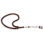 Load image into Gallery viewer, Caribbean Cherry Amber 33 Beads Rosary Diamond Cut 2