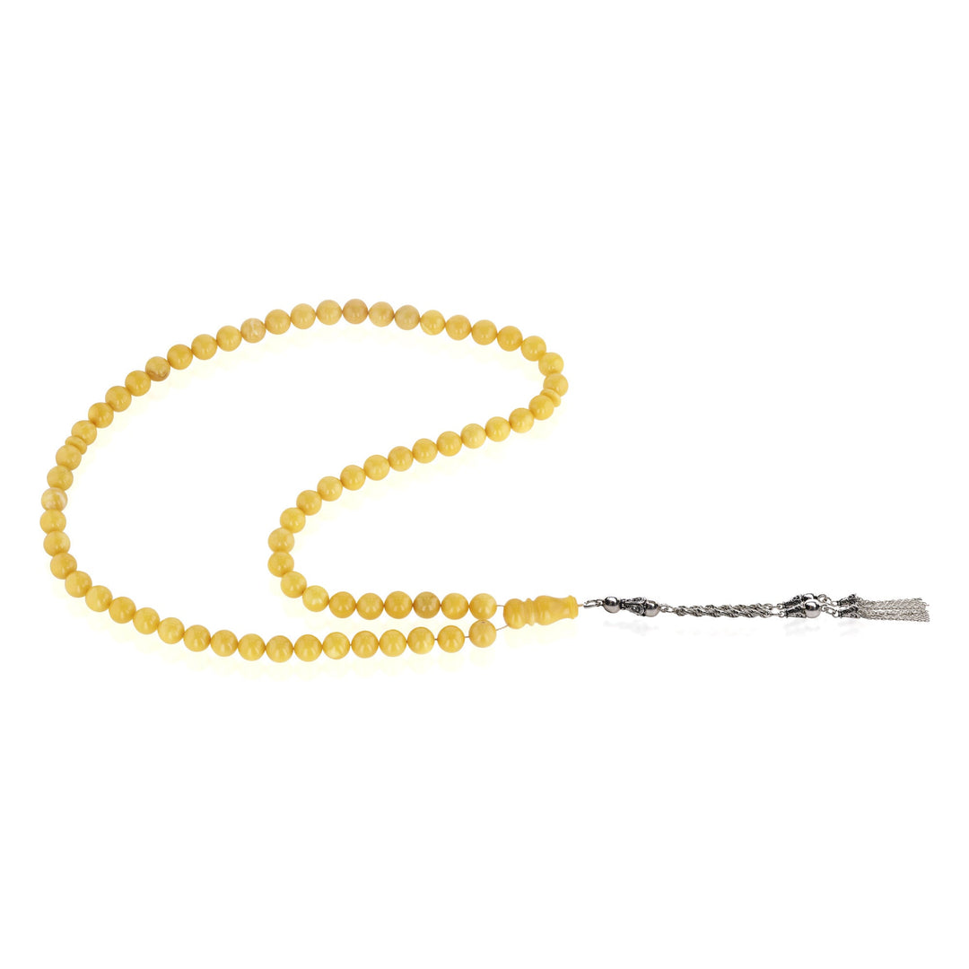 Baltic Antique Amber 66 Beads Rosary Round Cut