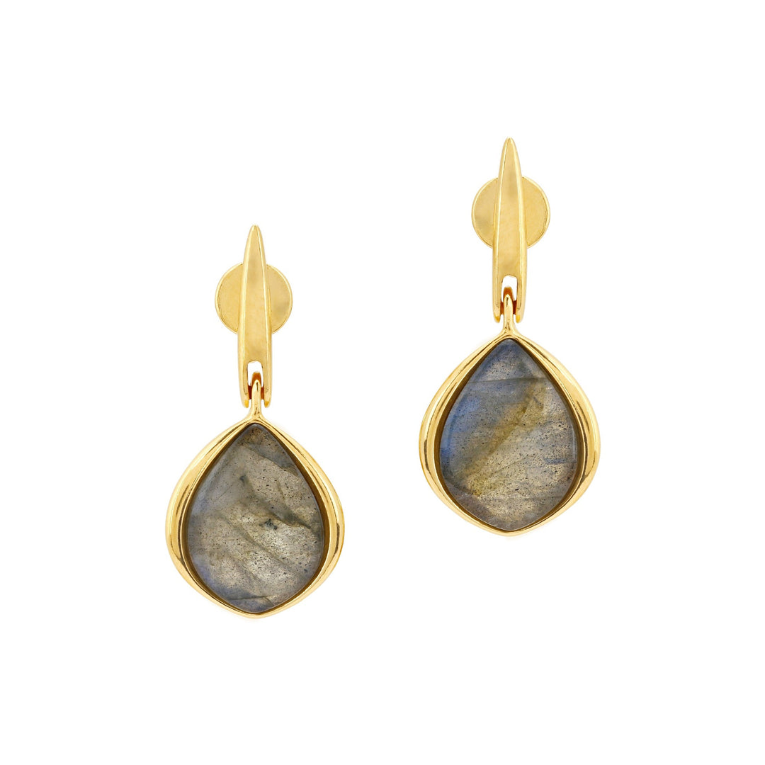 Falcon Eye Hazy Grey Earrings