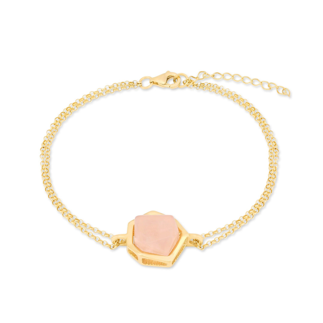 Raw Cut Hazy Pink Bracelet