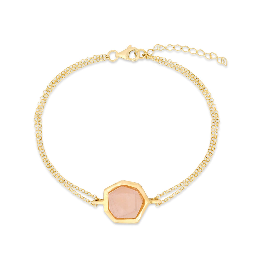 Raw Cut Hazy Pink Bracelet