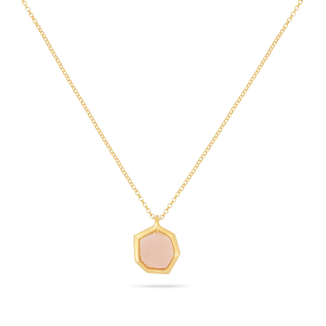 Raw Cut Hazy Pink Necklace