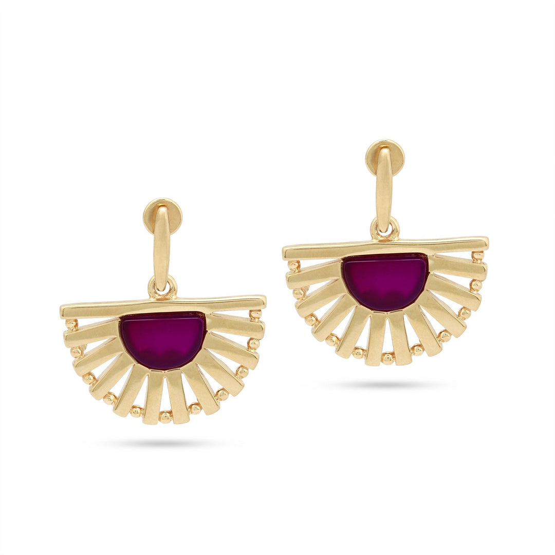 Peacock Purple Earrings