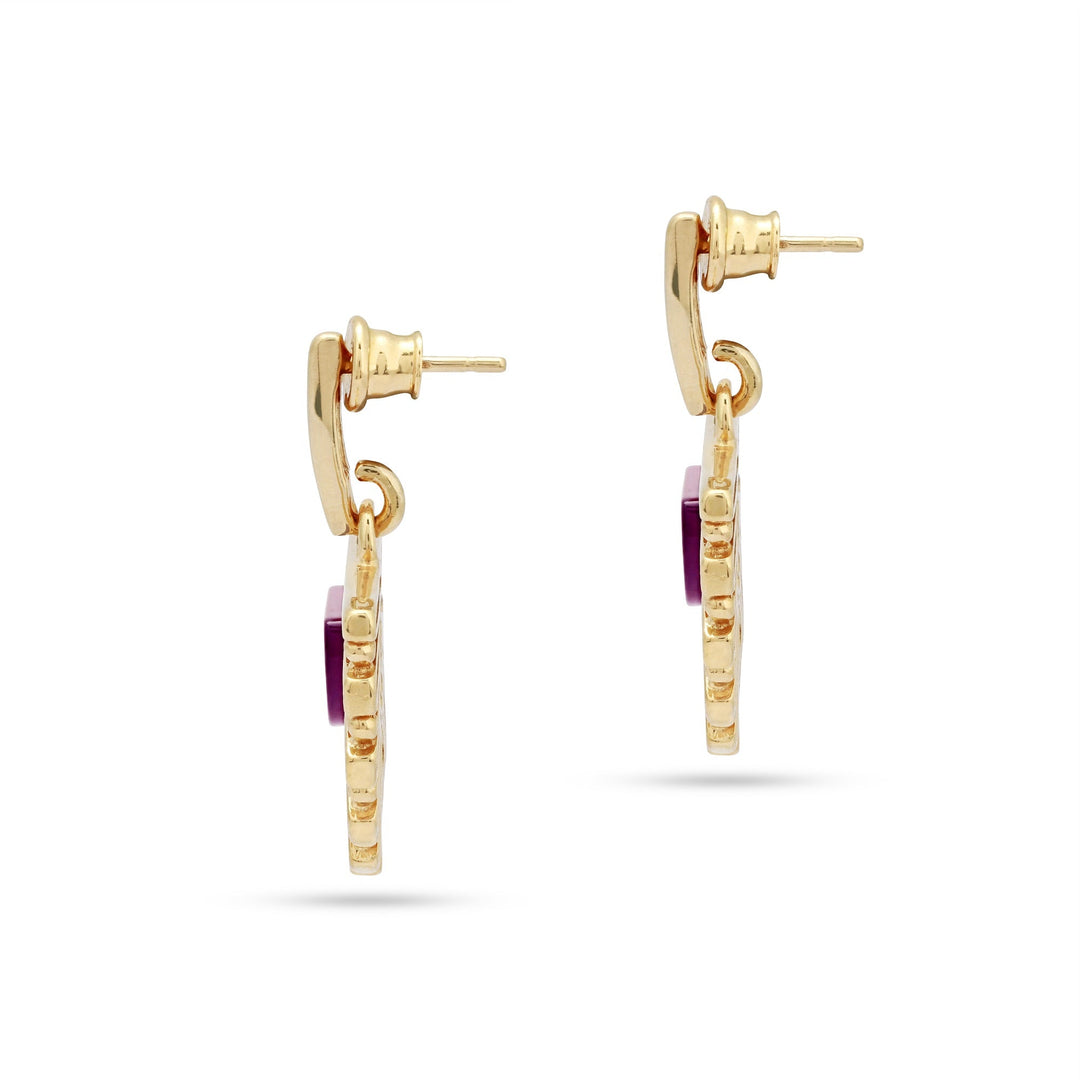 Peacock Purple Earrings