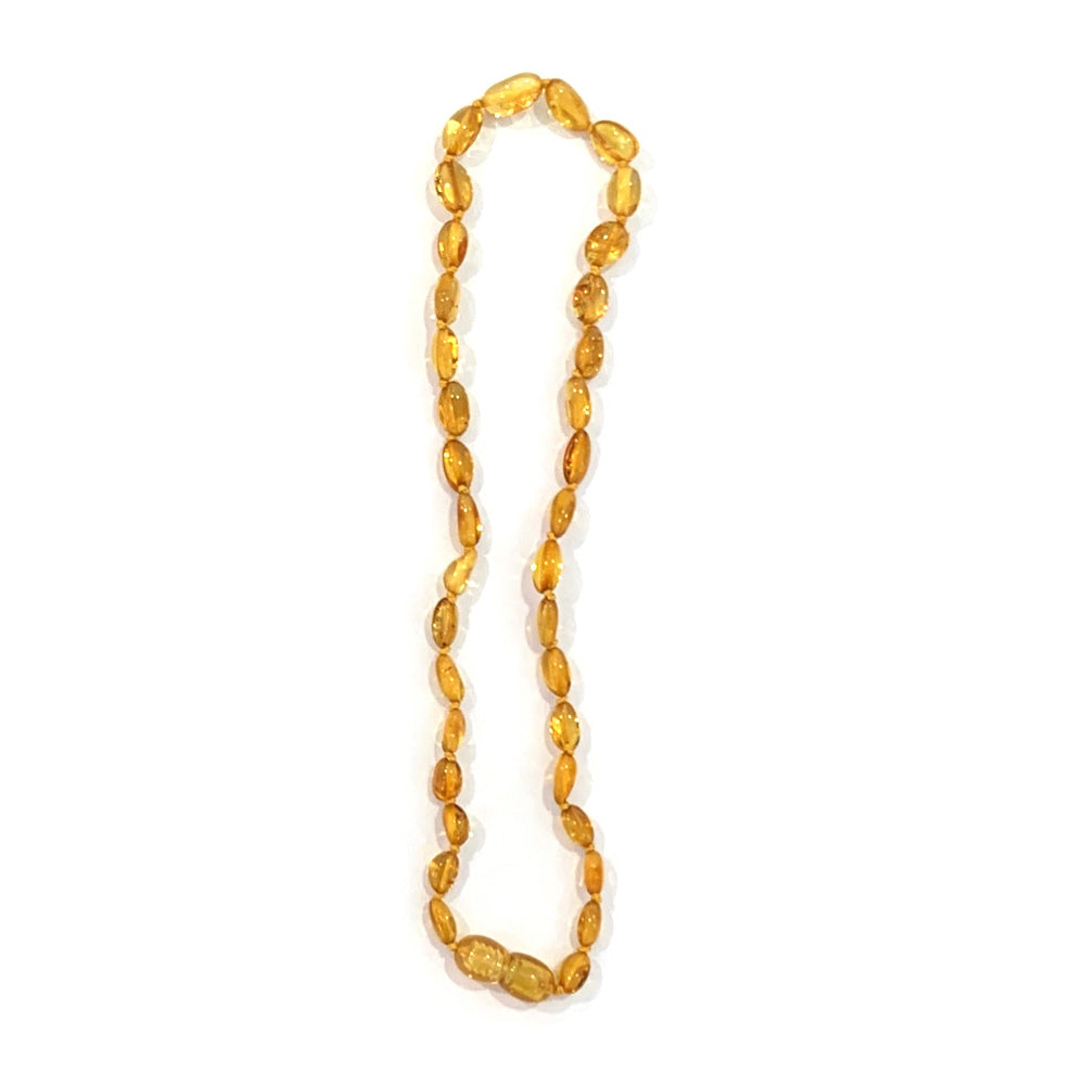 Oval Amber Baby Teething Necklace