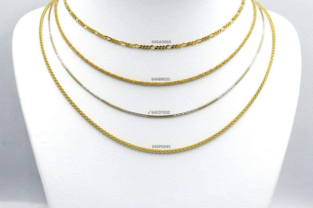 Koraba Silver 925 Gold Plated CDT Chain 106cm - Koraba