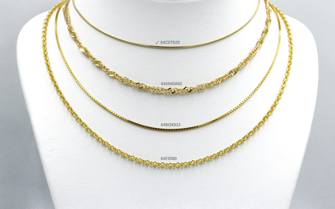 Koraba Silver 925 Gold Plated CDT Chain - Koraba