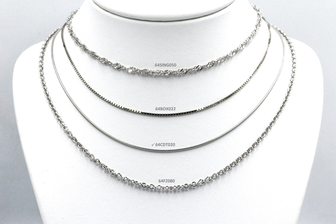 Koraba Silver 925 Rhodium Plated CDT Chain - Koraba
